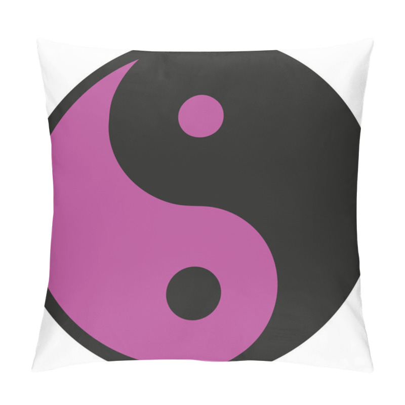 Personality  Pink Ying yang icon pillow covers