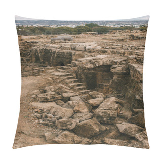Personality  Ruins Of Historical And Old Archaeological Park In Paphos Pillow Covers