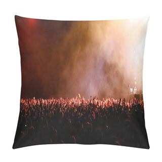 Personality  Huge Crowd At Concert Or Open Air Show Pillow Covers