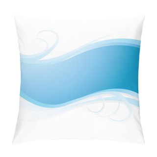 Personality  Blue Banner Background Pillow Covers