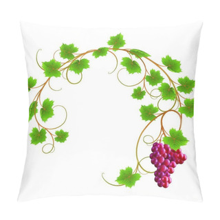 Personality  Red Vine On A White Background Pillow Covers