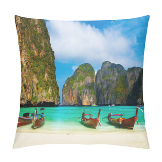 Personality  Tropical Beach, Maya Bay, Thailand Pillow Covers