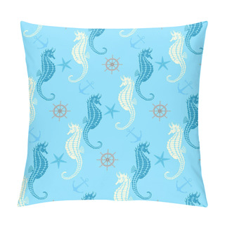 Personality Seamless Pattern Of Sea Animals Pillow Covers