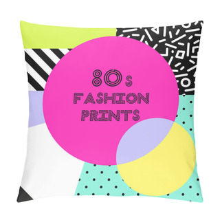 Personality  Trendy Pattern In 80s Style  Pillow Covers