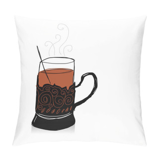Personality  Tea Cup Vintage Glass-holder, Sketch For Your Design Pillow Covers