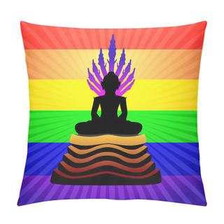 Personality  Buddha Statue Pillow Covers
