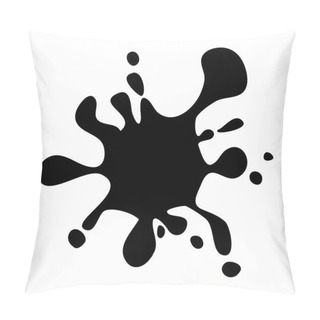 Personality  Ink Blob, Blot, Splash Silhouette Vector Symbol Icon Design.  Pillow Covers