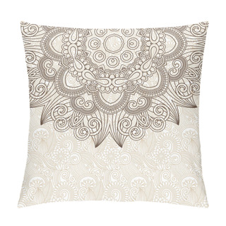 Personality  Ornate Circle Floral Card Announcement Pillow Covers