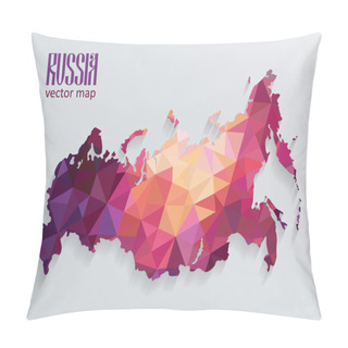 Personality  Russian Map Illustration Pillow Covers