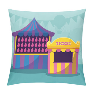 Personality  Circus Tent With Sale Ticket Pillow Covers