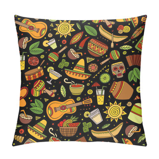 Personality  Cartoon Mexican Seamless Pattern Pillow Covers