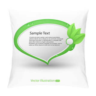 Personality  Eco Banners. Vector Illustration Pillow Covers