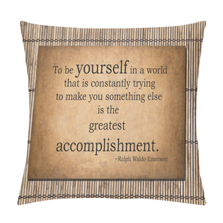 Personality  Emerson Quote About Uniqueness Pillow Covers