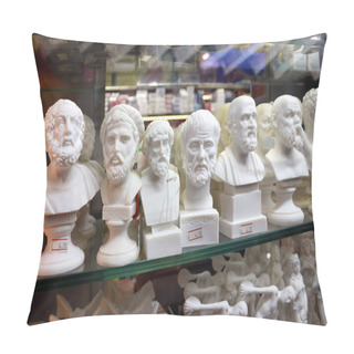 Personality  Busts Of Famous Ancient Greek Philosophers Pillow Covers