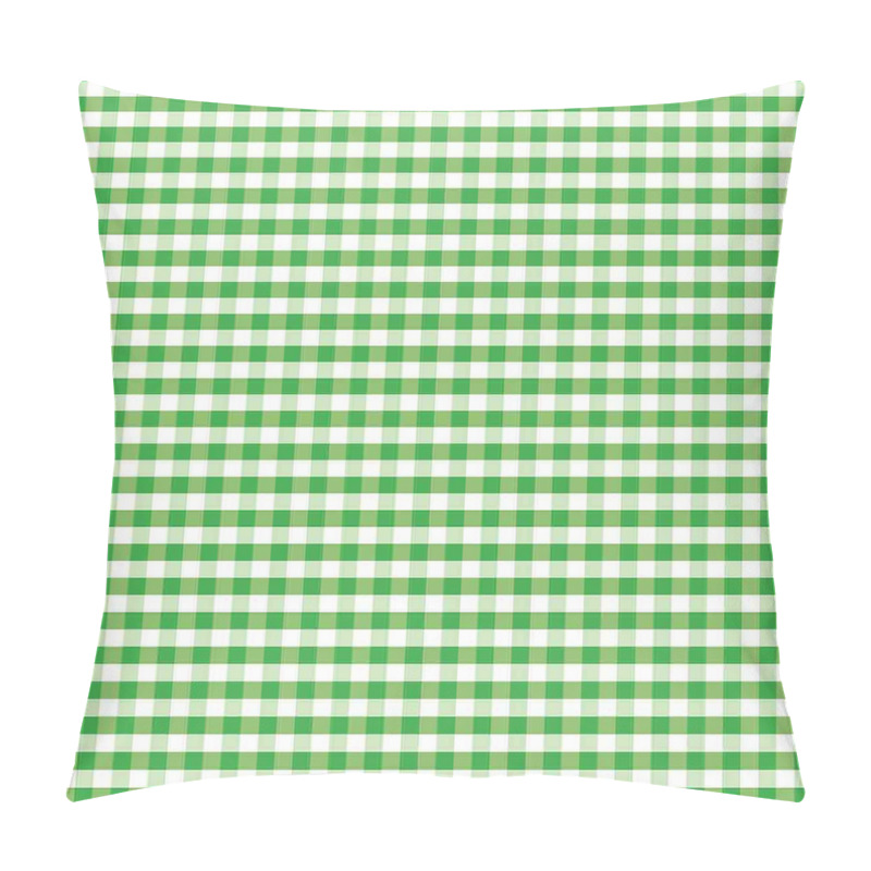 Personalise  Green White Gingham pillow covers