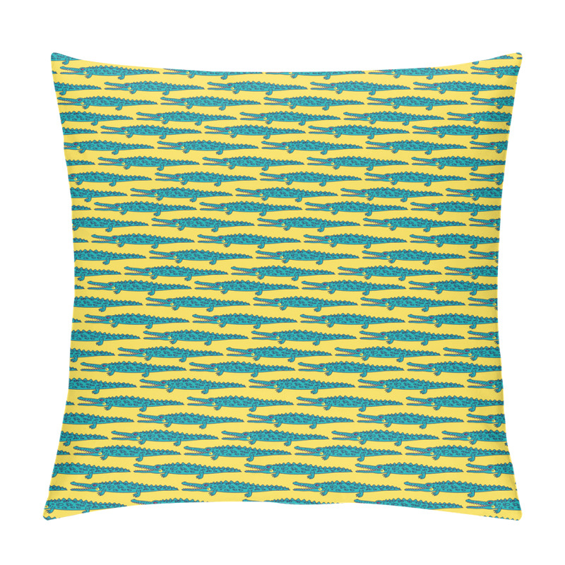 Personalise  Repetitive Crocodile Pattern pillow covers