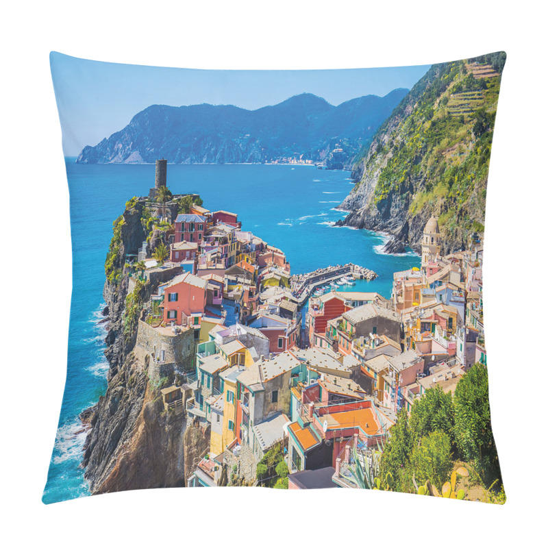 Custom  Italy Houses Cliff and Sea pillow covers