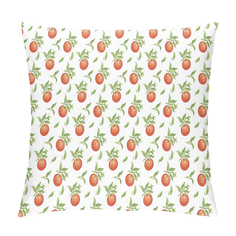 Personalise  Mandarins on Leafy Branch pillow covers