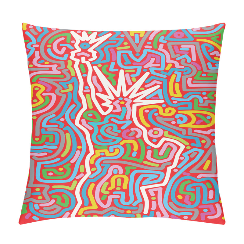 Personalise  Modern Lady Liberty pillow covers