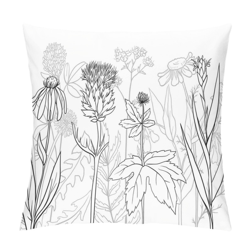 Personality  Medical Herbs Pattern pillow covers