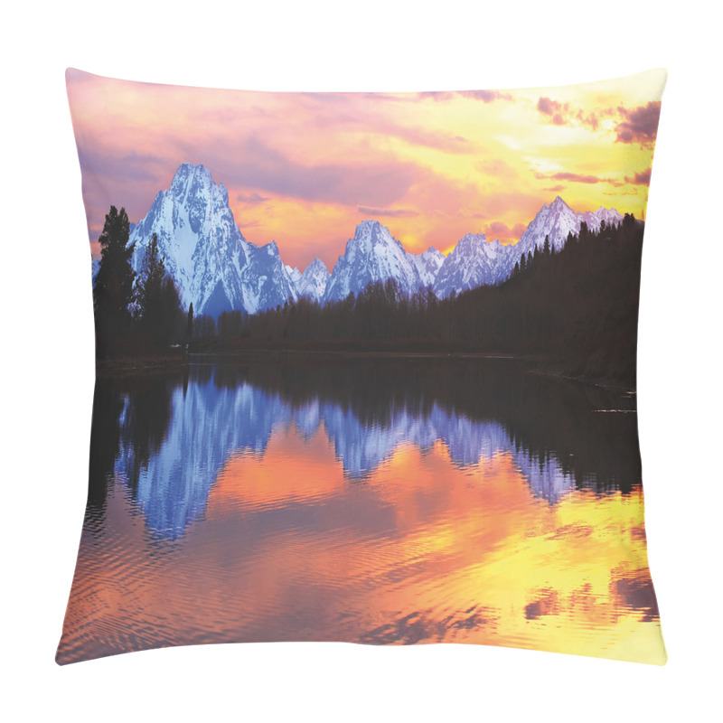 Personalise  Grand Tetons View at Sunset pillow covers