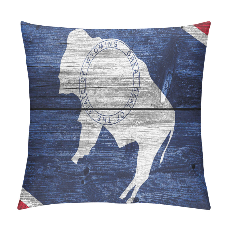 Personalise  Equality State Flag Wooden pillow covers