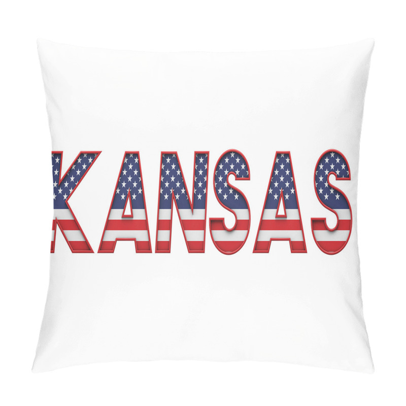 Personalise  Kansas in Striped Lettering pillow covers