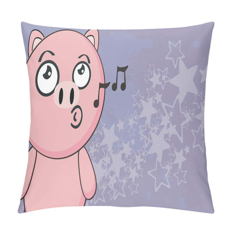 Personalise  Farm Animal Singing Star Motifs pillow covers