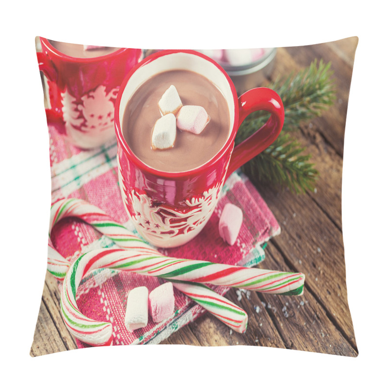 Customizable  Hot Chocolate in Mugs pillow covers