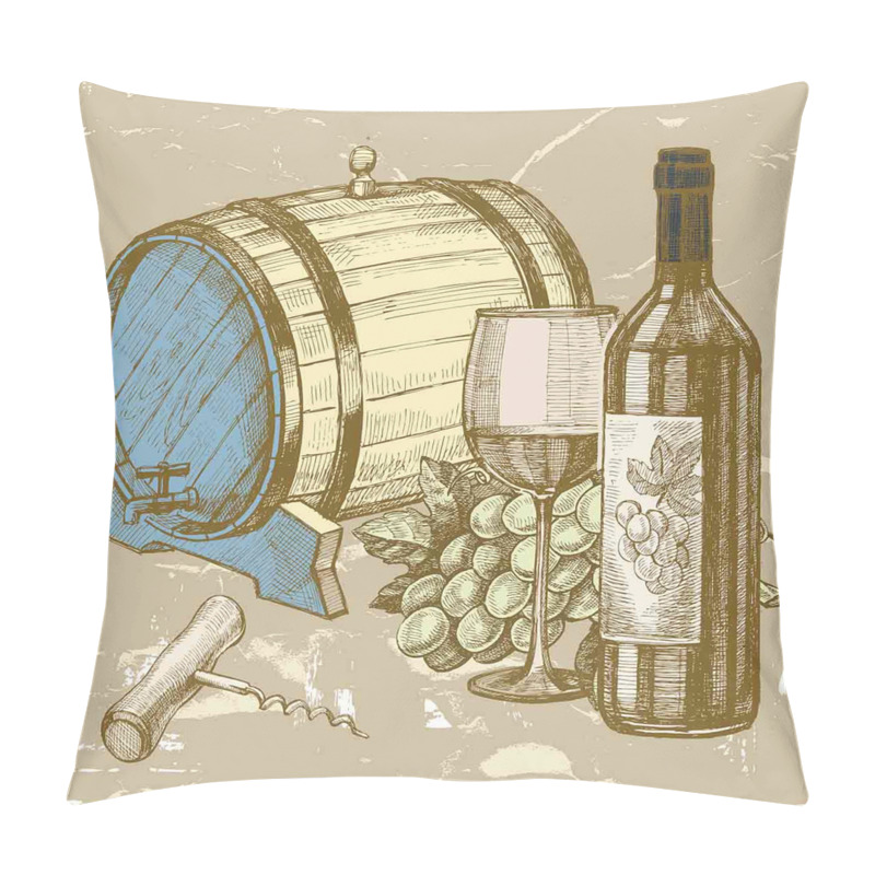 Personalise  Vintage Themed and Grapes pillow covers