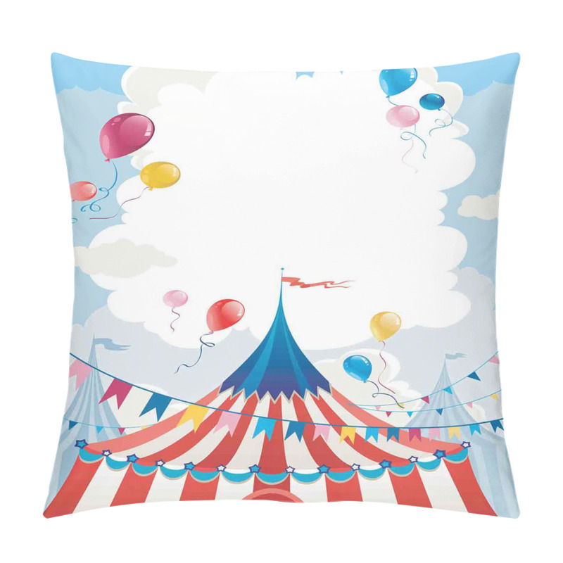 Customizable  Circus Day Canvas Tent pillow covers