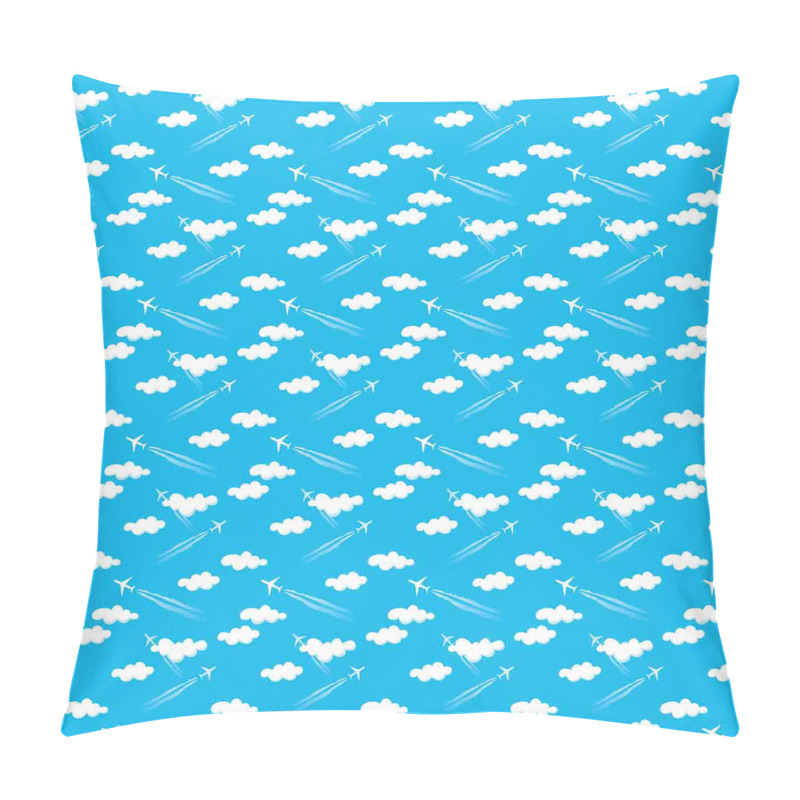 Personality Blue Sky Clouds Planes pillow covers