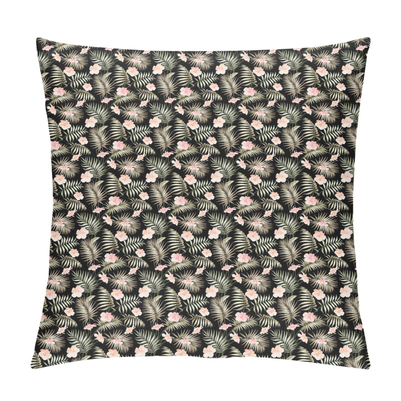Personality  Tropical Flora on Exotic Leaf pillow covers