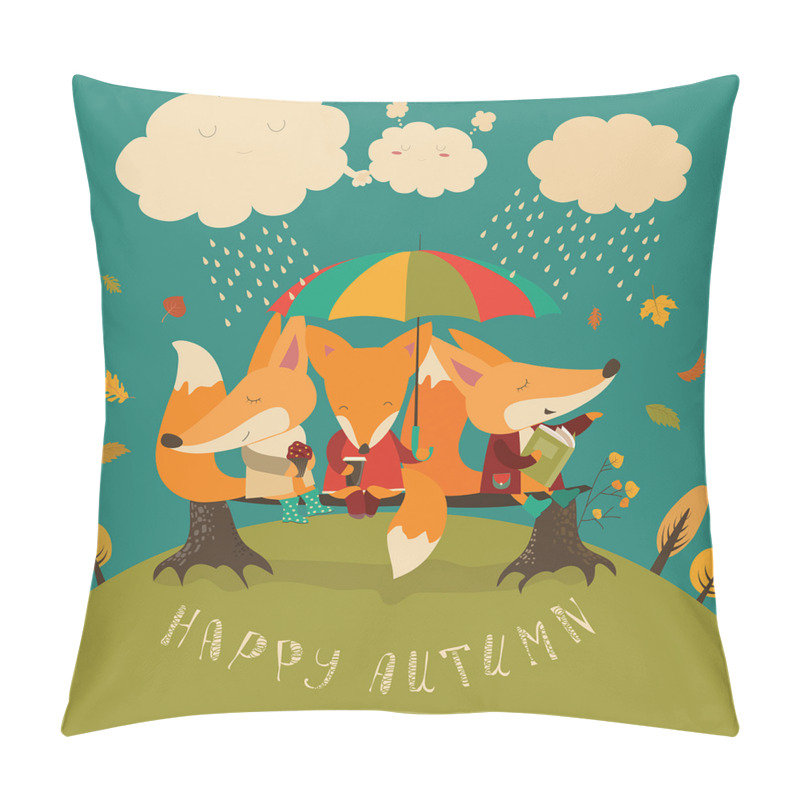 Custom  Foxes Umbrella pillow covers