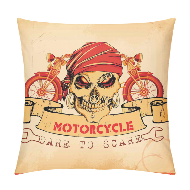 Personalise  Spooky Racer Motorcycle pillow covers