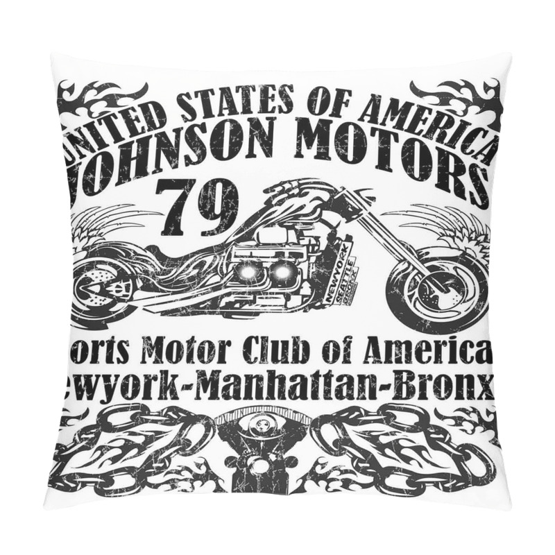 Customizable  Old Racer Motorcycle pillow covers