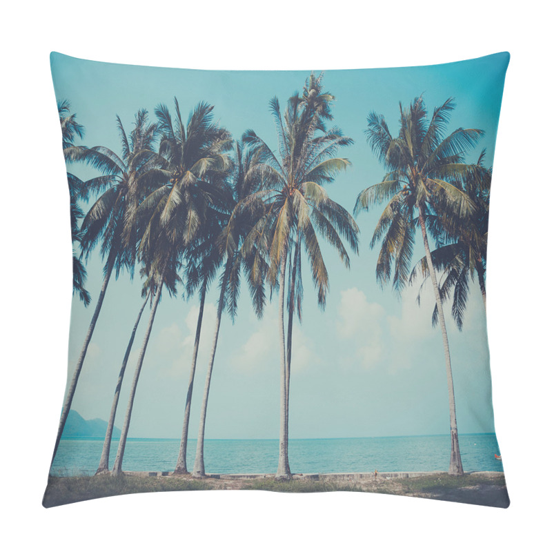 Personalise  Summer Themed Tropical Shore pillow covers