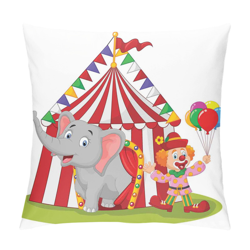 Customizable  Circus Elephant Tent pillow covers