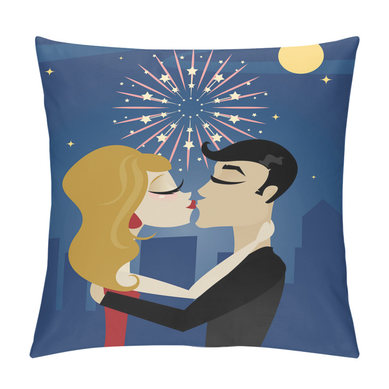 Personality  Couple Fireworks at Night pillow covers