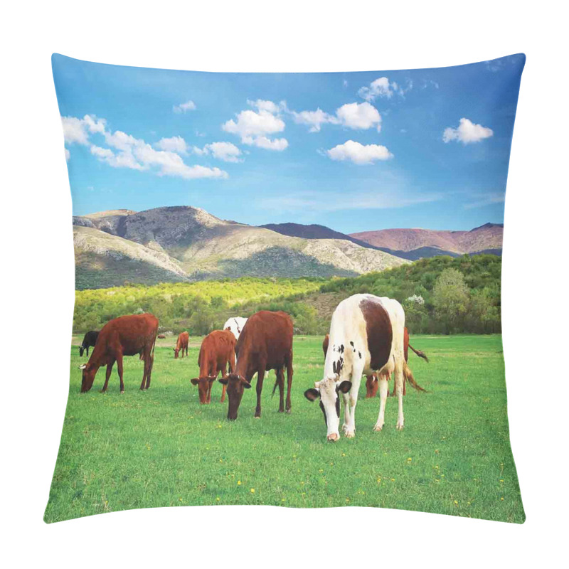 Customizable  Cow Nature Composition pillow covers