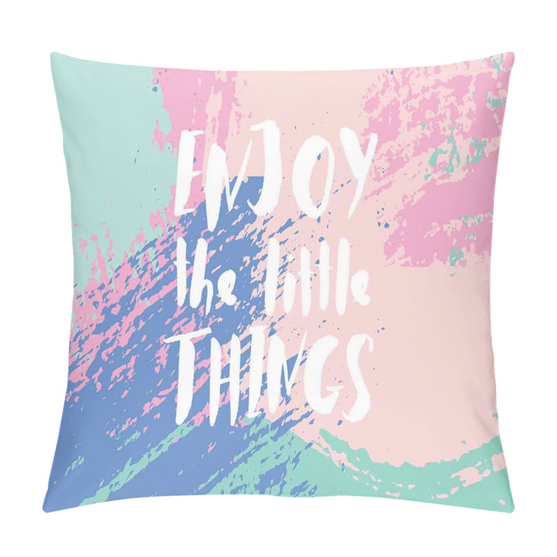 Personalise  Grunge Color Smear Slogan pillow covers