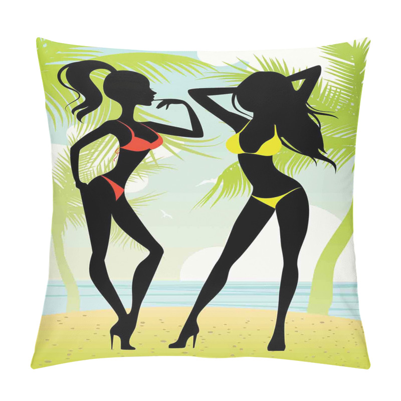 Customizable  Tropical Island pillow covers