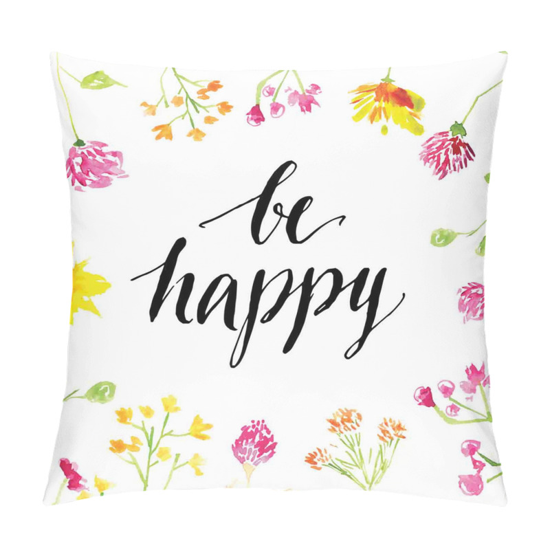Personalise  Positive Vibes Be Happy pillow covers