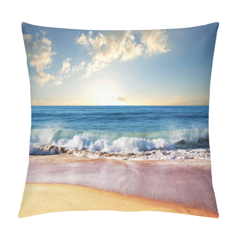 Personality Summer Ocean Coast Photo pillow covers