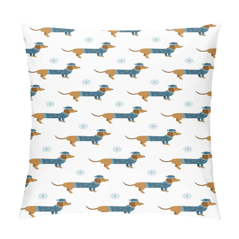 Custom  Dog in Pullover Snowflake pillow covers