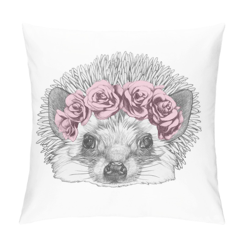 Personalise  Hand Drawn Romantic Wreath pillow covers