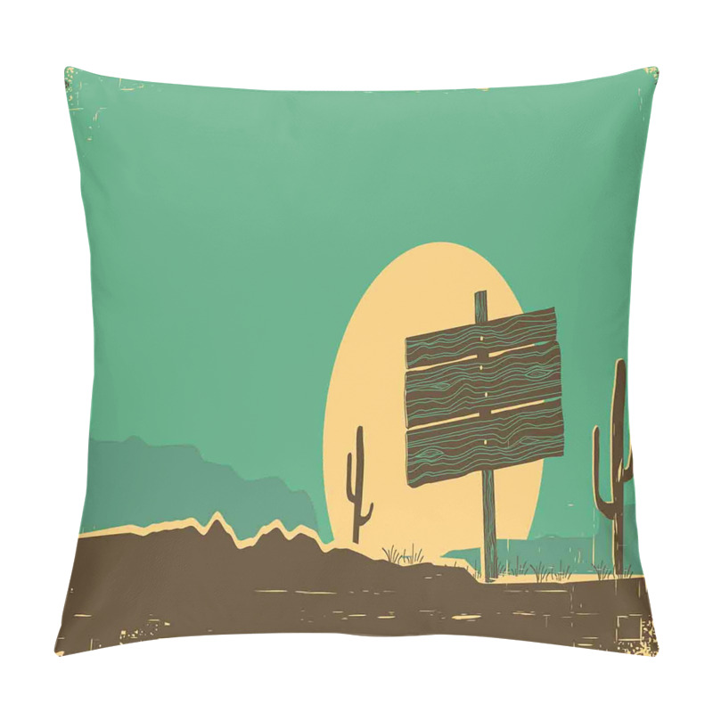 Personalise  Grungy Desert Landscape pillow covers