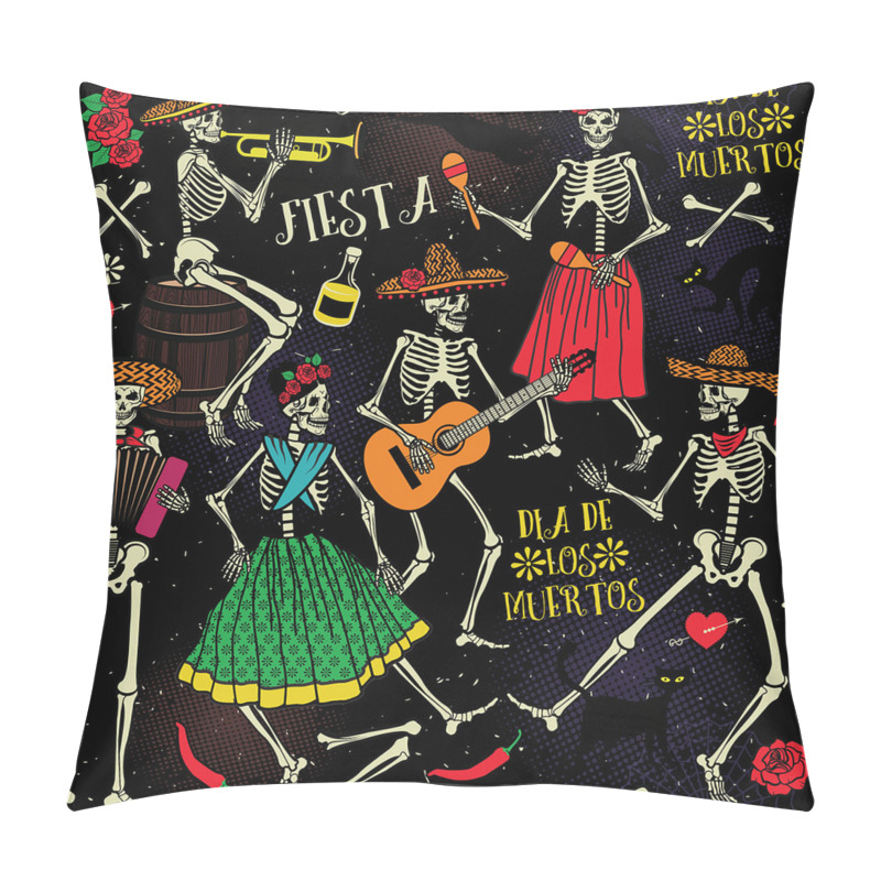 Custom  Dia de los Muertos Fiesta pillow covers