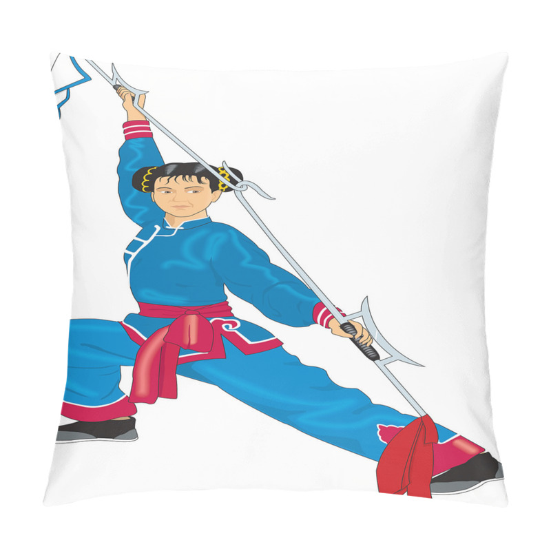 Personalise  Cartoon Girl in Folk Clothe pillow covers