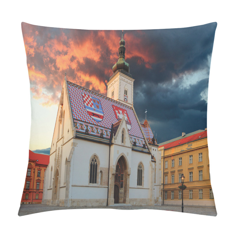 Personalise  Building in Zagreb pillow covers
